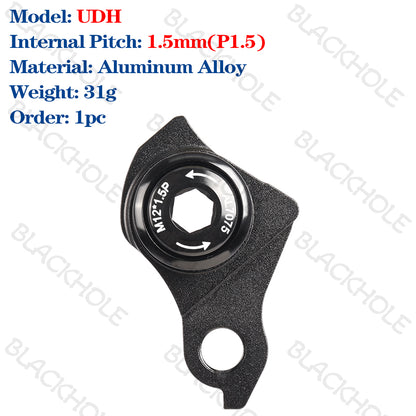 Suitable for SRAM UDH Rear Hook Bicycle Frame P1.0/1.5/1.75 Thru Axle Rear Derailleur Hanger MTB E-Bike UDH Rear Hook Bike Parts