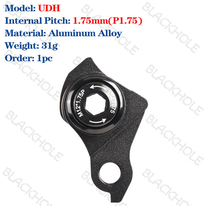 Suitable for SRAM UDH Rear Hook Bicycle Frame P1.0/1.5/1.75 Thru Axle Rear Derailleur Hanger MTB E-Bike UDH Rear Hook Bike Parts