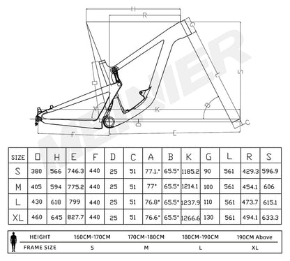 Lightweight 29er full suspension frame mtb Customizable Colors Soft Tail MTB Frame Carbon Fiber Mountain Bike Frame Boost 148x12mm UDH