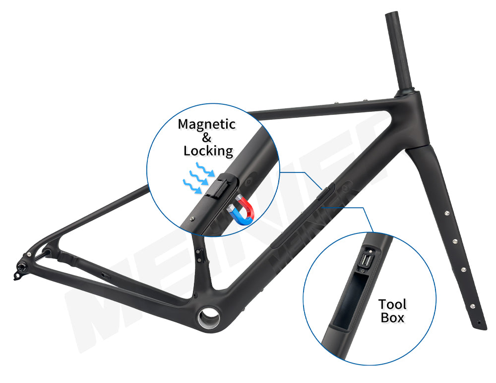 Carbon Gravel Frame Flat Mount Disc Brake 700C*47C T47 Bottom Bracket Internal Cable Gravel Bicycle Frameset Road Bike