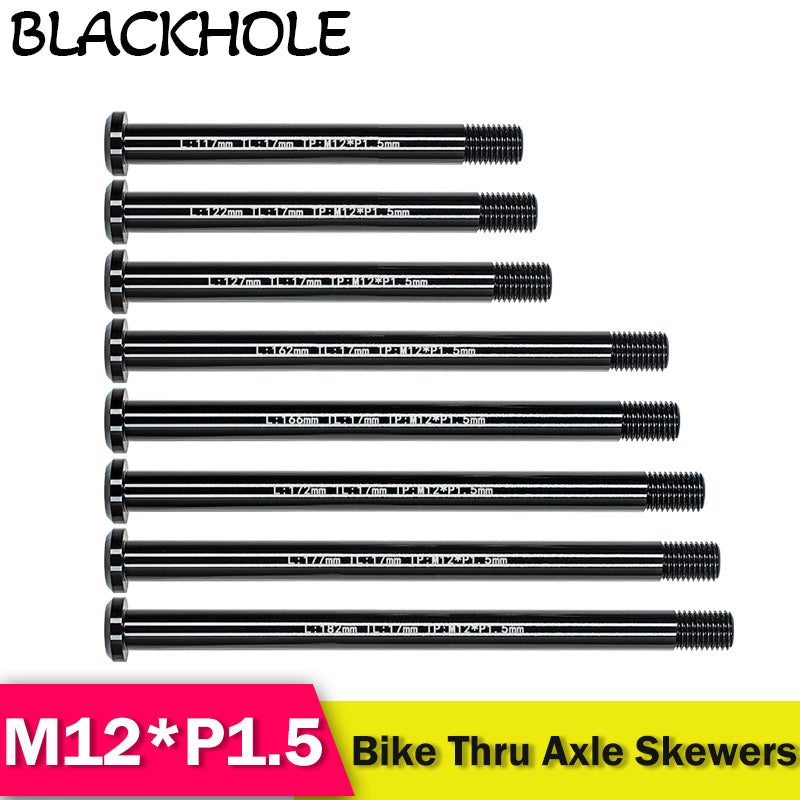 M12*P1.5 Thru Axle Skewers for Road Bike Frame Fork Thru Axle Quick Release Shaft Carbon MTB Frame Skewer Nut Bike Accessories