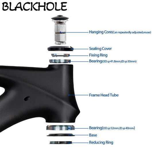 Road Bike Headset MTB Frame Headset Carbon Frame Fork Hight Lubrication Bearing Headset Fit For Straight Tapered Tube Bike Fork