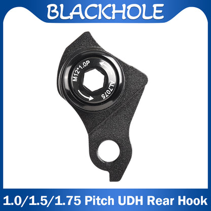 Bike Frame UDH Rear Hook for Bike Thru Axle Skewers Thread 1.0/1.5/1.75 Pitch Full Suspenpen MTB UDH Rear Hanger Frame Parts