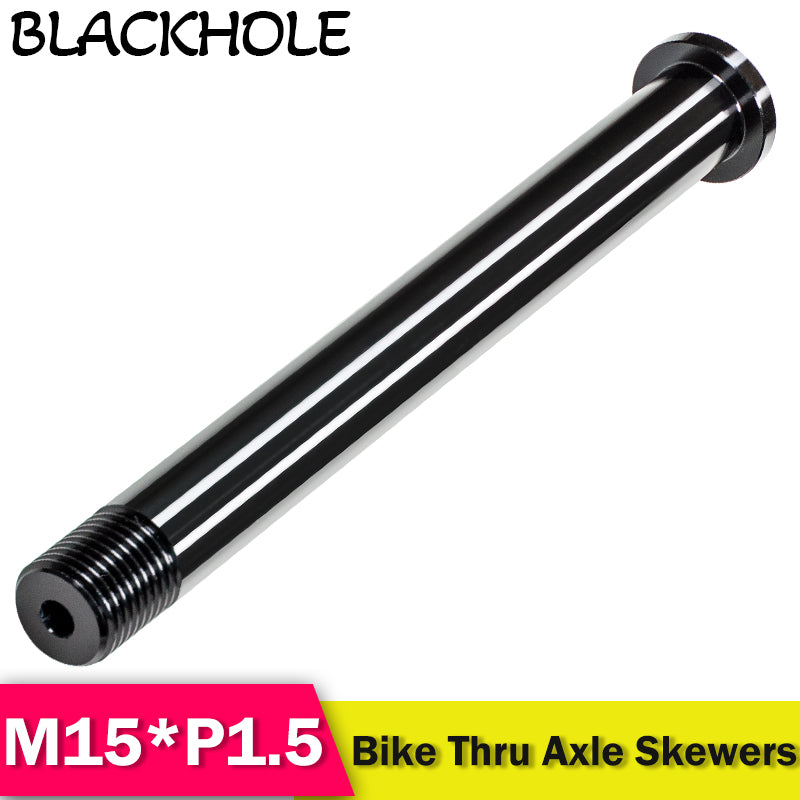 M15*P1.5 MTB Thru Axle Skewers Mountain Bike Fork 15mm Thru Axle Quick Release Shaft Nut Full Suspension Fork Thru Axle Skewers