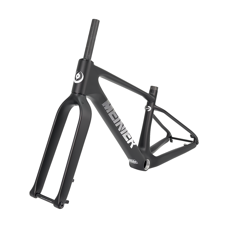 24inch Carbon Fiber MTB Hardtail Frameset with Carbon Rigid Fork Full Internal Routing T47 Bottom Bracket