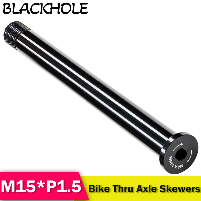 M15*P1.5 MTB Thru Axle Skewers Mountain Bike Fork 15mm Thru Axle Quick Release Shaft Nut Full Suspension Fork Thru Axle Skewers