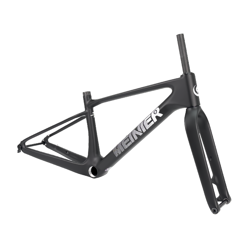 24inch Carbon Fiber MTB Hardtail Frameset with Carbon Rigid Fork Full Internal Routing T47 Bottom Bracket