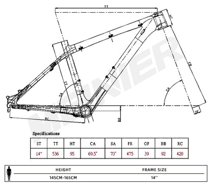 26 Inch T1000 Carbon Fiber MTB Hardtail Frame with Straight Tube Rigid Fork Disc Frameset 135x9mm Hub Lightweight Durable