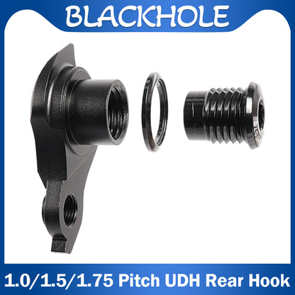 Bike Frame UDH Rear Hook for Bike Thru Axle Skewers Thread 1.0/1.5/1.75 Pitch Full Suspenpen MTB UDH Rear Hanger Frame Parts