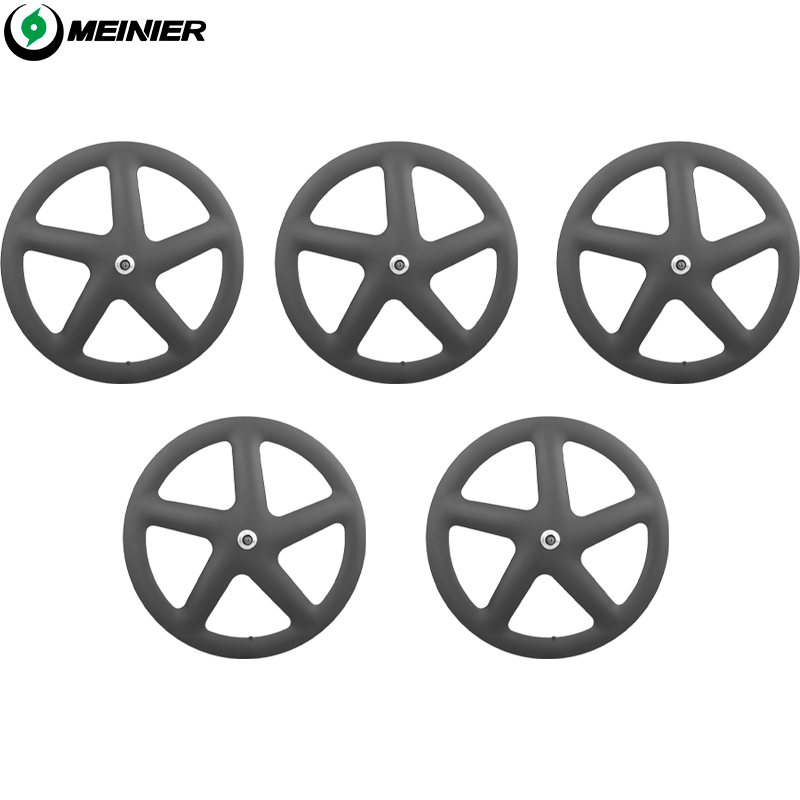 Full Carbon 5 Spoke Track Wheels 3K Matte Glossy Finish for Fixie Gear Bikes