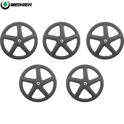 Full Carbon 5 Spoke Track Wheels 3K Matte Glossy Finish for Fixie Gear Bikes