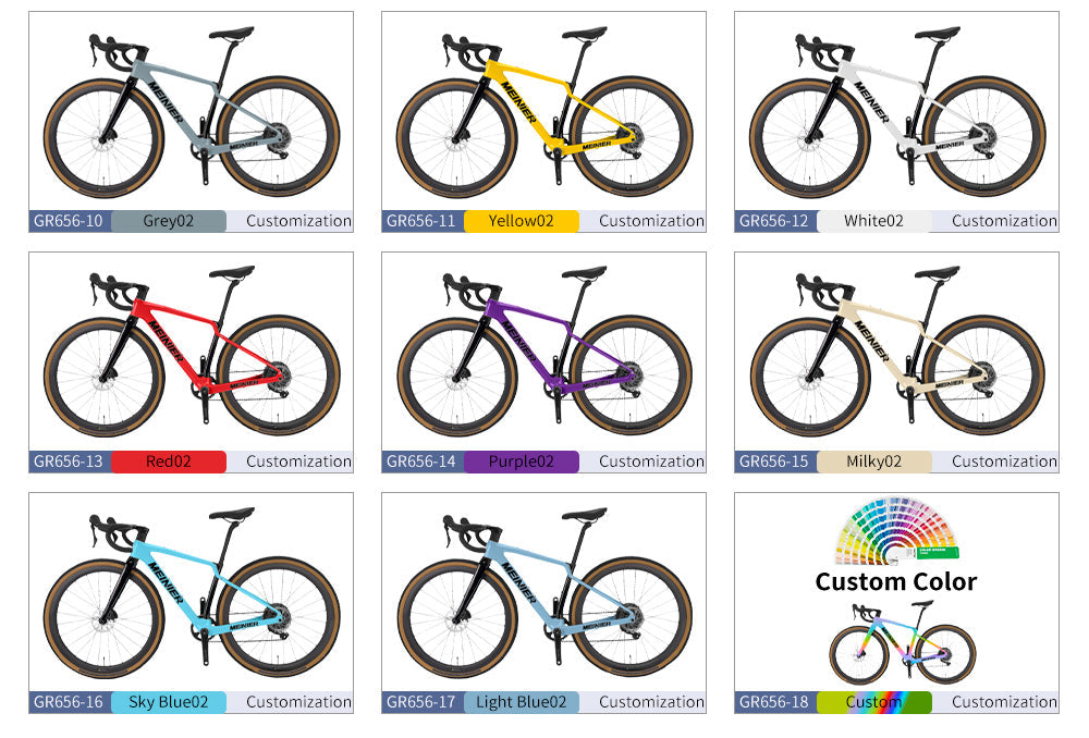 2x11Speed Gravel Road Bike with Carbon Fiber 12°Drop Handlebar Carbon Gravel Bike Internal Cable Routing