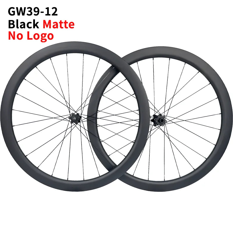 Durable Carbon Gravel Wheelset 700C 24 Hole Disc Brake Road Bike Wheel Set  Gravel Bike Clincher Width 31mm