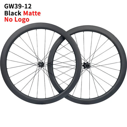 Durable Carbon Gravel Wheelset 700C 24 Hole Disc Brake Road Bike Wheel Set  Gravel Bike Clincher Width 31mm