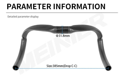 Carbon Road Bike Handlebar 385mm 31.8mm Track Bike Handlebars for Racing Bike