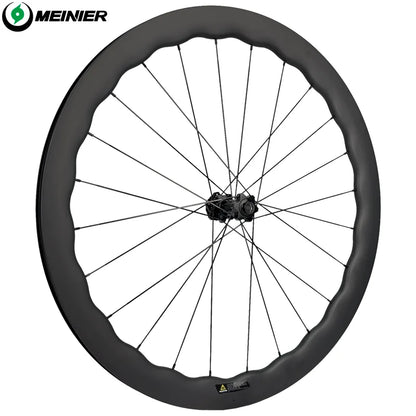 700C Road Carbon Wheelset 55mm Rim Depth Disc Brake Lightweight Racing Wheels for Road Bikes