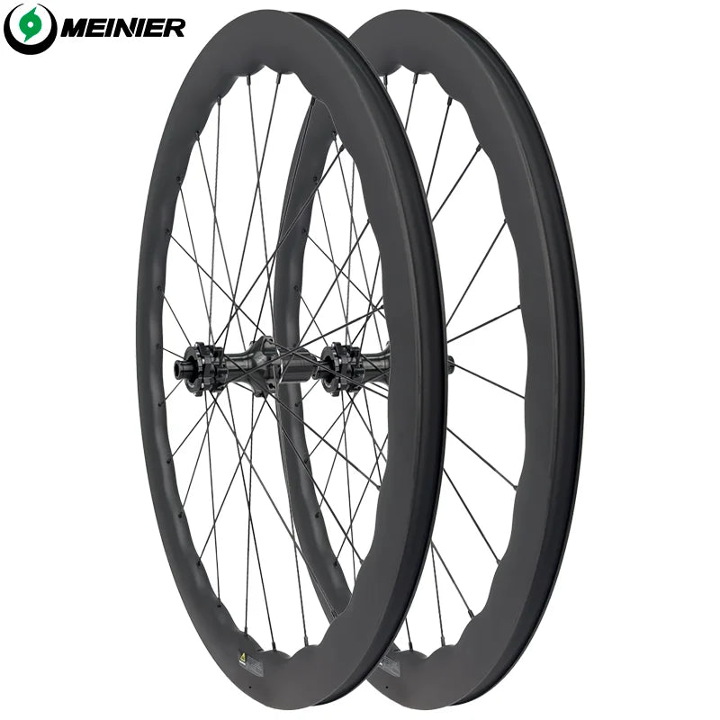 700C Road Carbon Wheelset 55mm Rim Depth Disc Brake Lightweight Racing Wheels for Road Bikes