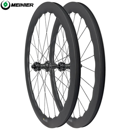 700C Road Carbon Wheelset 55mm Rim Depth Disc Brake Lightweight Racing Wheels for Road Bikes