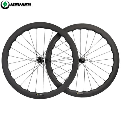 700C Road Carbon Wheelset 55mm Rim Depth Disc Brake Lightweight Racing Wheels for Road Bikes