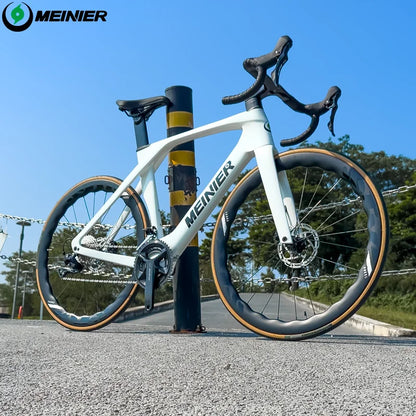 700C Road Carbon Wheelset 55mm Rim Depth Disc Brake Lightweight Racing Wheels for Road Bikes