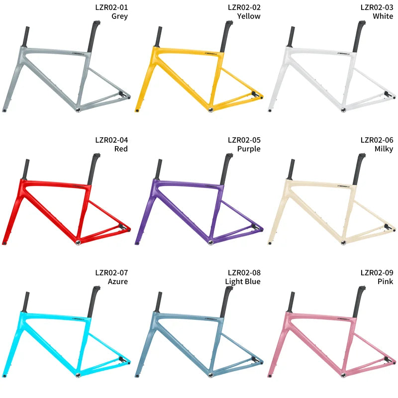 Lightweight Carbon Road Bike Frame with Integrated Handlebar Carbon Bike Frameset UDH Hanger Max 32C Tire for Road Bicycles