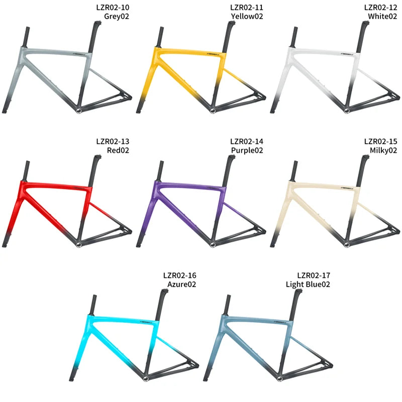 Lightweight Carbon Road Bike Frame with Integrated Handlebar Carbon Bike Frameset UDH Hanger Max 32C Tire for Road Bicycles