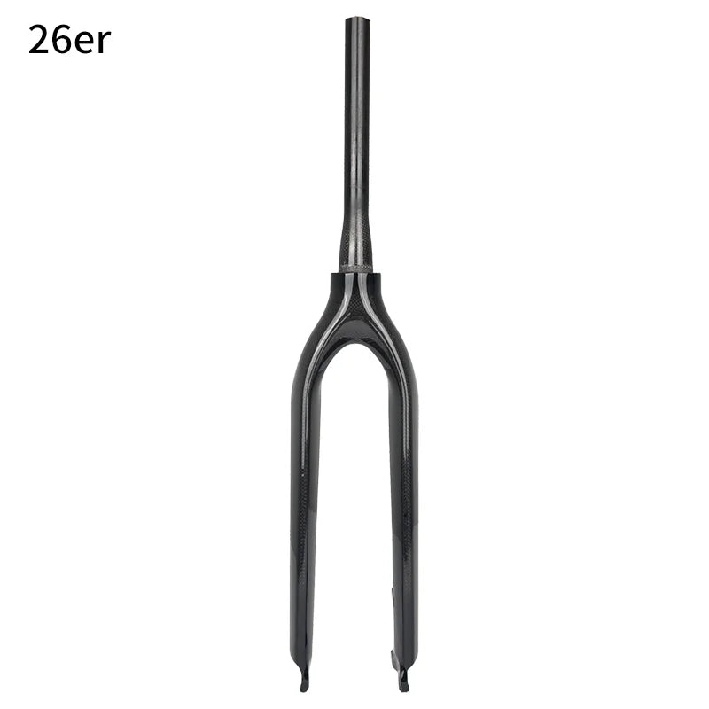 Full Carbon MTB Fork 26 Inch Straight Bicycle Front Fork Disc Brake for Max 2.35 Tire