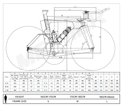 MEINIER Time Trial Bike Frame Internal Cable Routing T47 Bottom Bracket  Lightweight Carbon TT Bike Frame Max Tire 30c