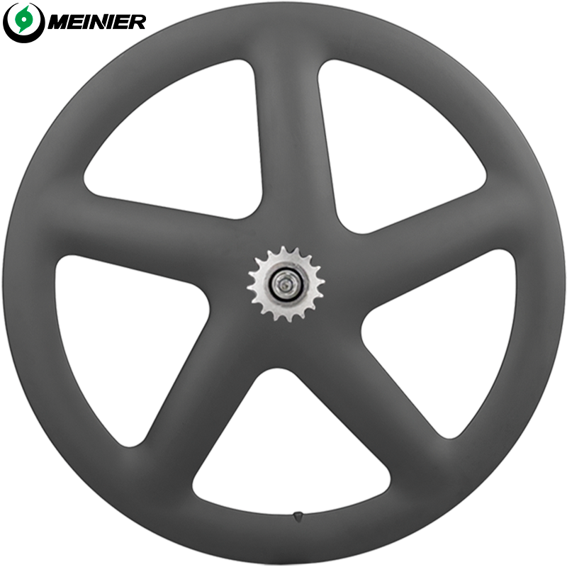 Full Carbon 5 Spoke Track Wheels 3K Matte Glossy Finish for Fixie Gear Bikes