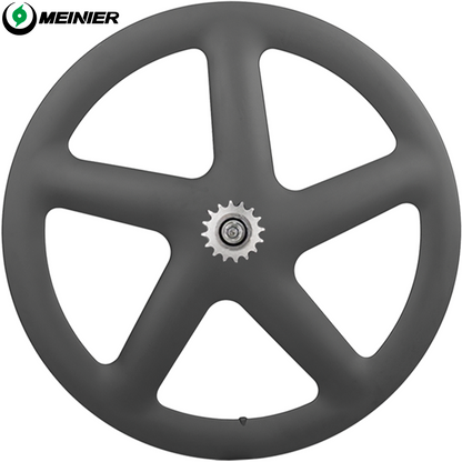 Full Carbon 5 Spoke Track Wheels 3K Matte Glossy Finish for Fixie Gear Bikes