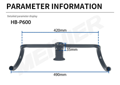 Full Carbon Gravel Bike Handlebar Integrated Drop Bar Fully Hidden Cable Original Bicycle Handlebar for Gravel Road Bike