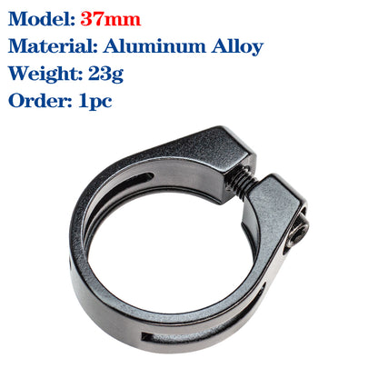 Bike Frame Seat Post Clamp 37mm Full Suspension Frame MTB CNC Seat Clamp E-Bike Gravel Aluminum Alloy Seat Post Tube Clip 37mm