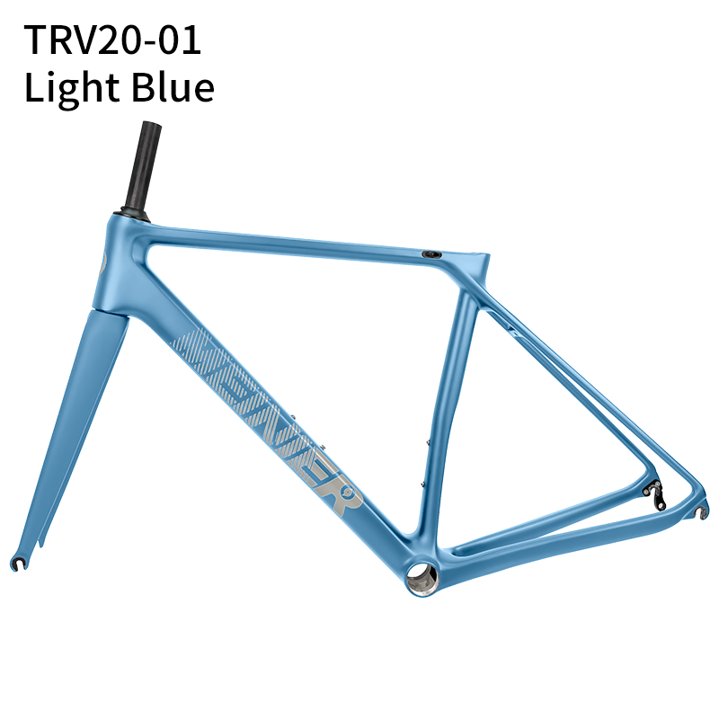 700C Carbon Fibre V-Brake Customized Color Carbon Bike Frames for Road Bicycles Max 28C Tire