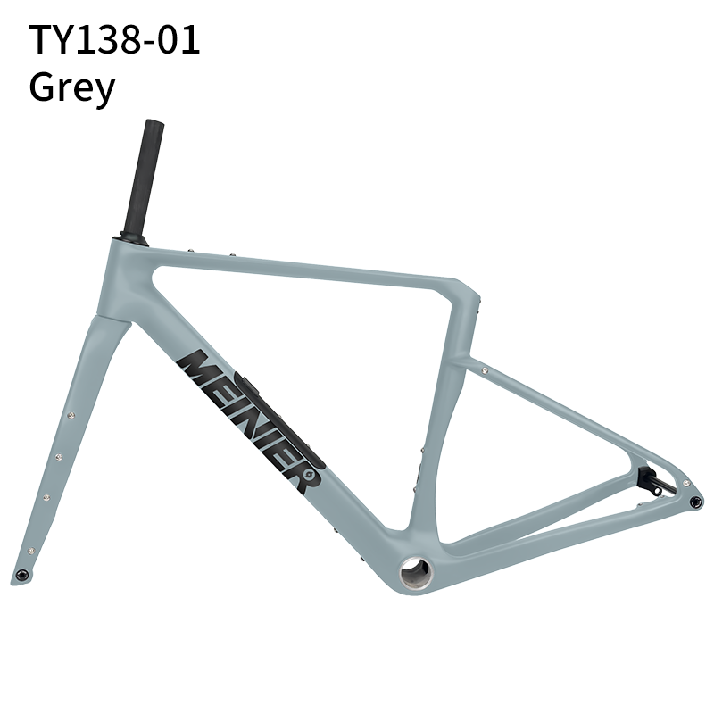 TY138 Chameleon Color Carbon Gravel Frameset with Tool Box UDH Hanger T47 Bottom Bracket Cyclocross Frame
