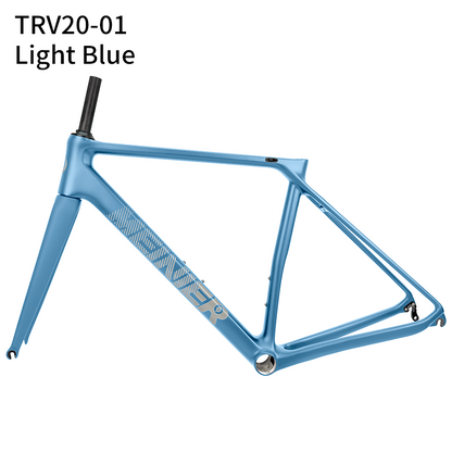 Carbon Road Bike Frameset 130x9mm Hub Lightweight V-Brake Racing Frame 700C Max 28C Tire