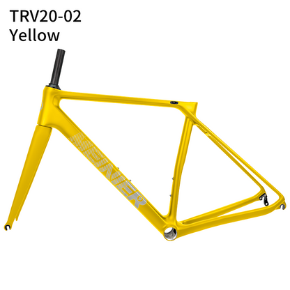 Carbon Road Bike Frameset 130x9mm Hub Lightweight V-Brake Racing Frame 700C Max 28C Tire