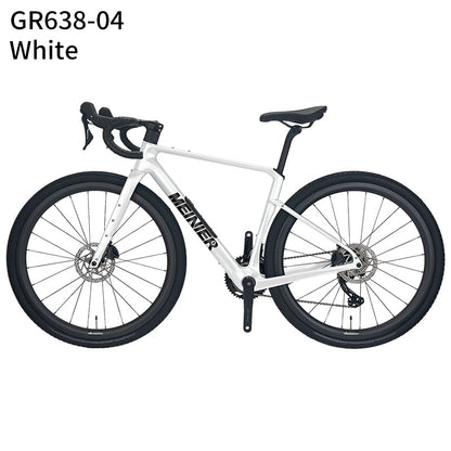 MEINIER Carbon Fiber Gravel Bike GRX BR600 2X11S Hydraulic Disc Brake Gravel Road Bike for Bikepacking and Longer Journeys