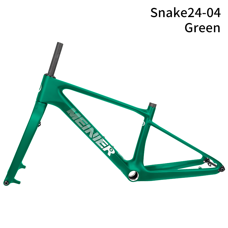 24inch Carbon Fiber MTB Hardtail Frameset with Carbon Rigid Fork Full Internal Routing T47 Bottom Bracket