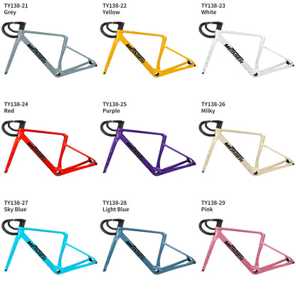 Carbon Gravel Frameset with Integrated Handlebar Lightweight Road Bike Frame Set Upgraded Tool Box UDH