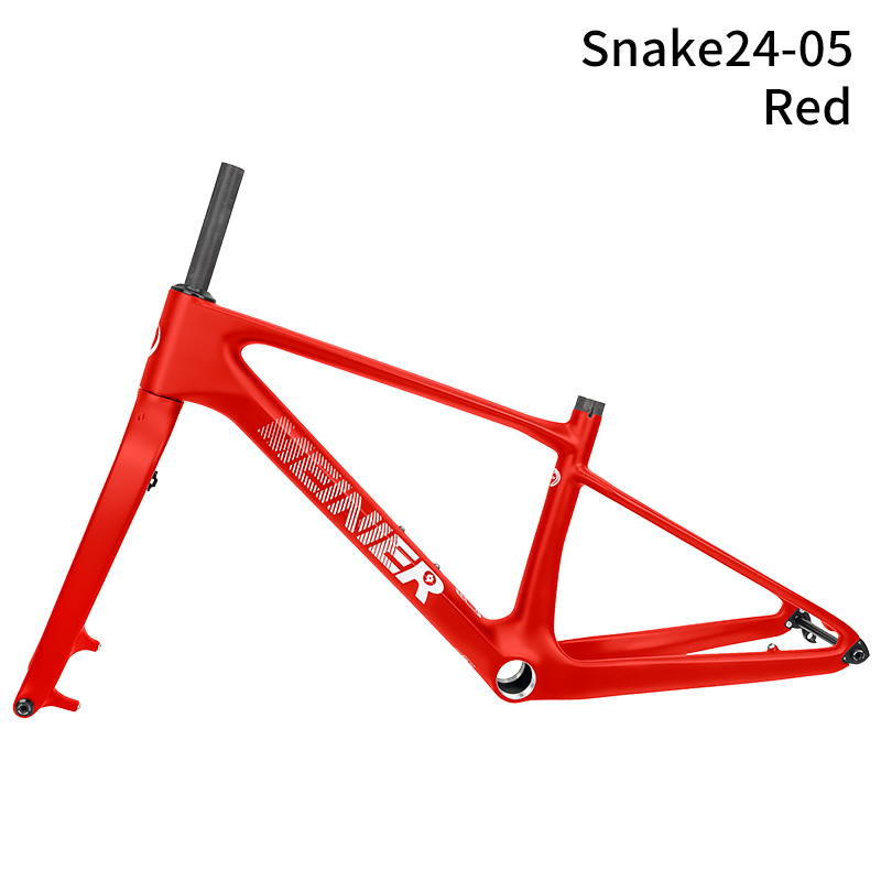 24inch Carbon Fiber MTB Hardtail Frameset with Carbon Rigid Fork Full Internal Routing T47 Bottom Bracket