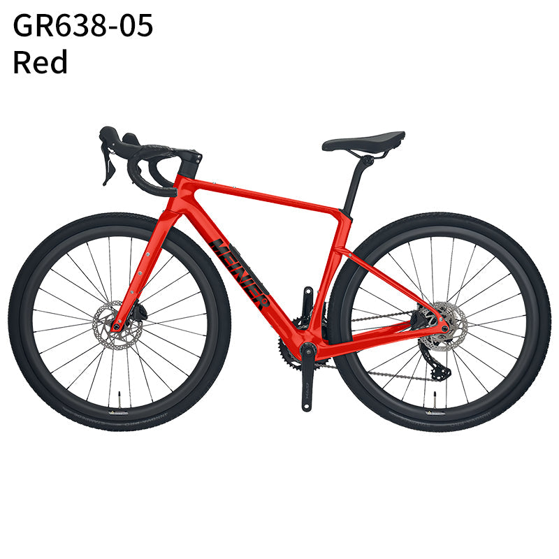 MEINIER Carbon Fiber Gravel Bike GRX BR600 2X11S Hydraulic Disc Brake Gravel Road Bike for Bikepacking and Longer Journeys