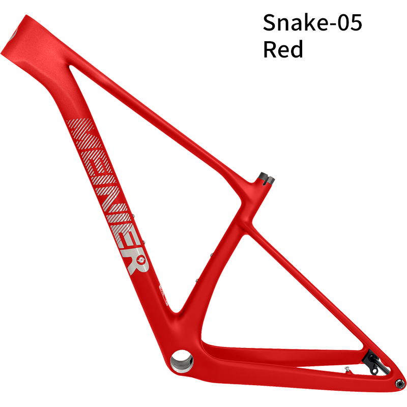 Snake 29er Hardtail Mountain Bike Frame Thru Axle Frame Disc Brake Routing Internal Max 29erx2.4 Tire Carbon MTB Frame