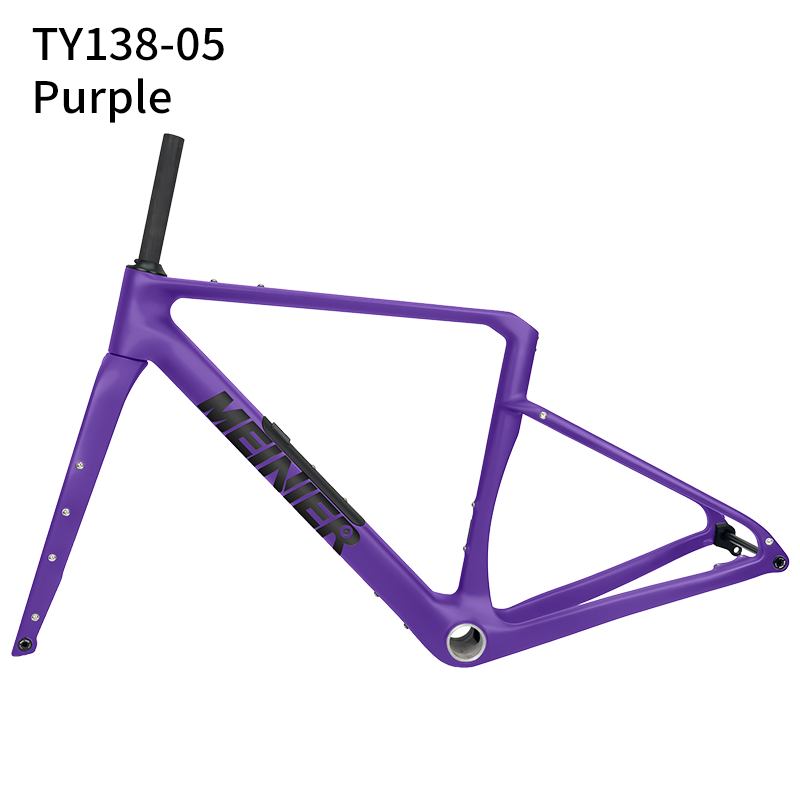 TY138 Chameleon Color Carbon Gravel Frameset with Tool Box UDH Hanger T47 Bottom Bracket Cyclocross Frame