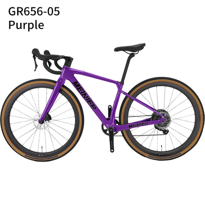 2x11Speed Gravel Road Bike with Carbon Fiber 12°Drop Handlebar Carbon Gravel Bike Internal Cable Routing