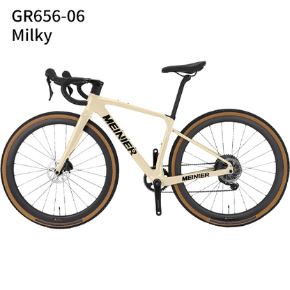 2x11Speed Gravel Road Bike with Carbon Fiber 12°Drop Handlebar Carbon Gravel Bike Internal Cable Routing