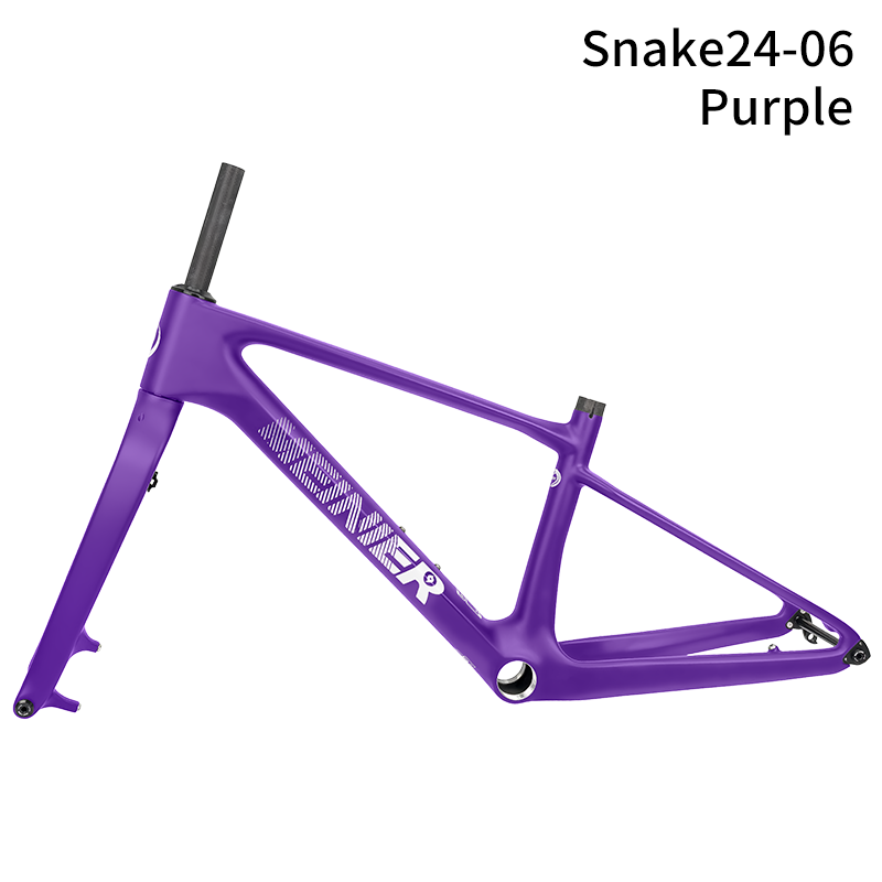 24inch Carbon Fiber MTB Hardtail Frameset with Carbon Rigid Fork Full Internal Routing T47 Bottom Bracket