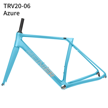Carbon Road Bike Frameset 130x9mm Hub Lightweight V-Brake Racing Frame 700C Max 28C Tire