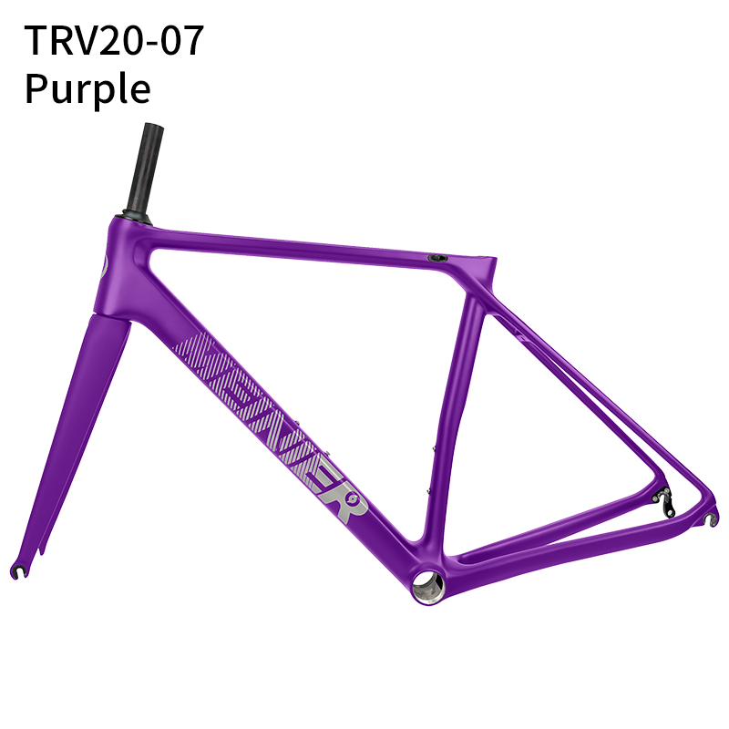 700C Carbon Fibre V-Brake Customized Color Carbon Bike Frames for Road Bicycles Max 28C Tire