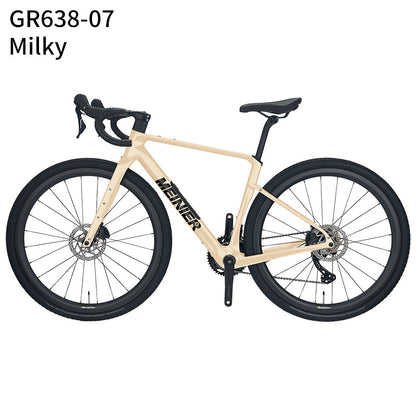 MEINIER Carbon Fiber Gravel Bike GRX BR600 2X11S Hydraulic Disc Brake Gravel Road Bike for Bikepacking and Longer Journeys