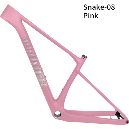 Snake 29er Hardtail Mountain Bike Frame Thru Axle Frame Disc Brake Routing Internal Max 29erx2.4 Tire Carbon MTB Frame